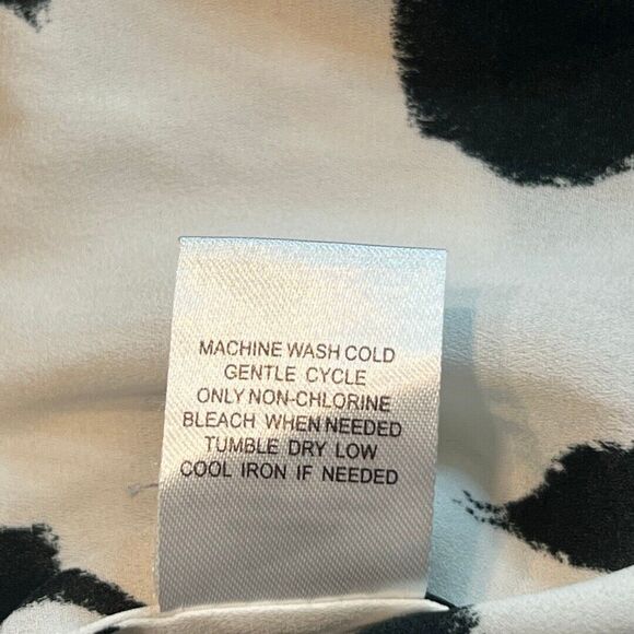 Daniel Rainn Blouse Women Petite Medium White Black Floral High Low Sheer Tunic - Picture 9 of 9